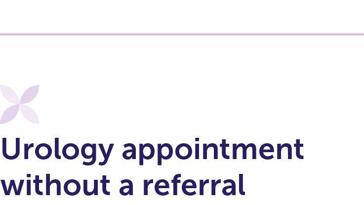 Urology appointment without a referral