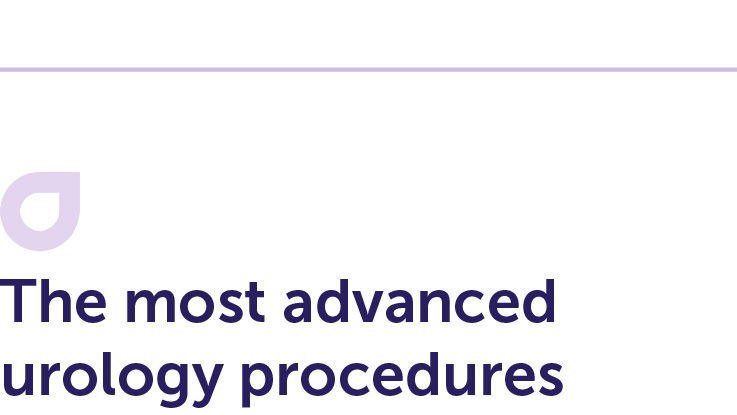 The most advanced urology procedures