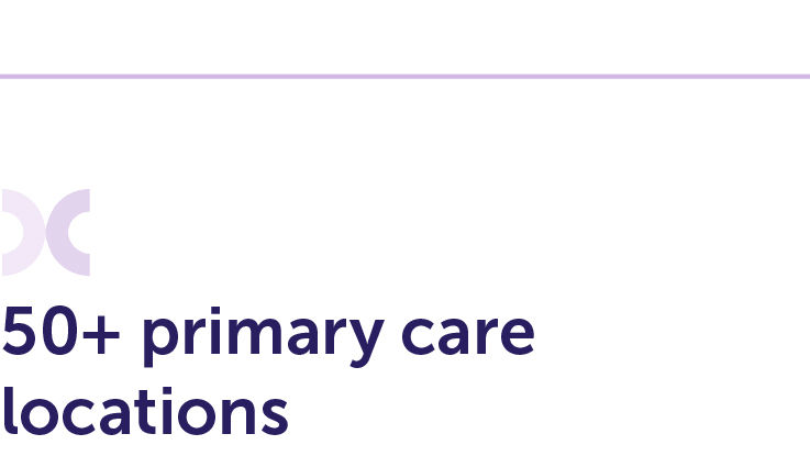50+ primary care locations