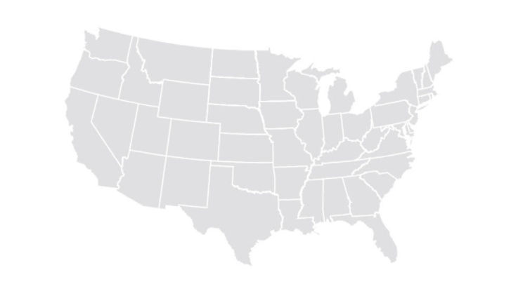 Map of continental United States