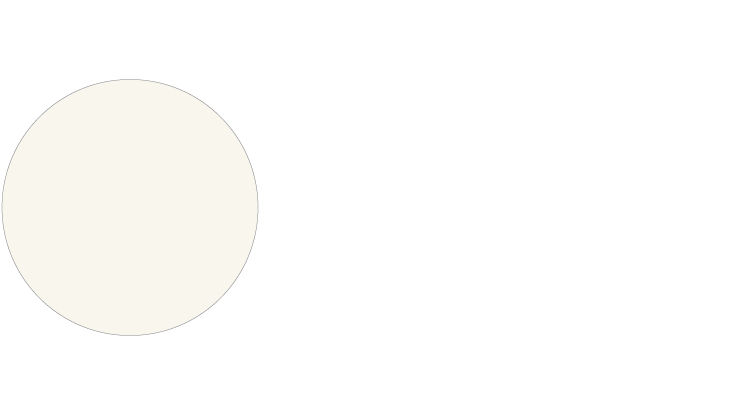 A bone-colored circle