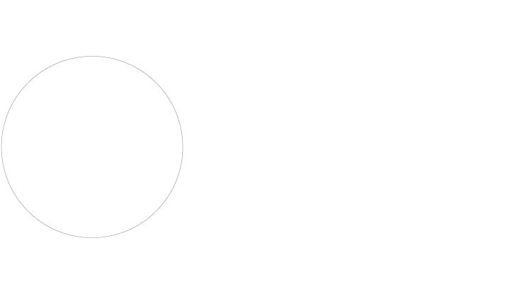 A white circle