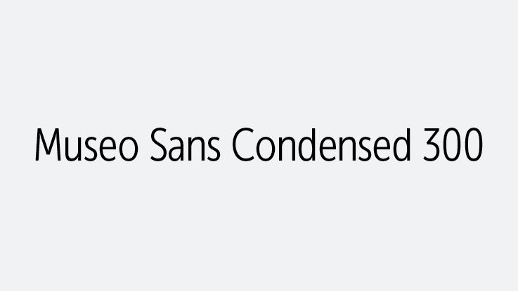 Museo Sans Condensed 300 example