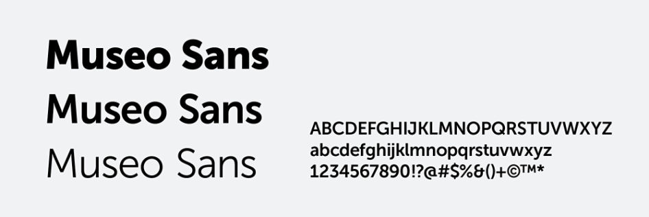 The Museo Sans 900 alphabet and symbols