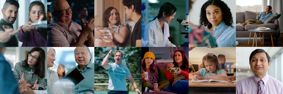 Images from 12 HealthPartners videos, all showing real people caught in real moments.