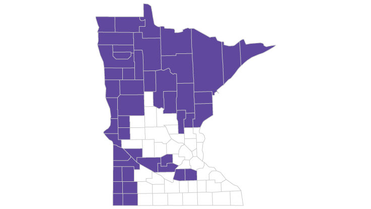 Journey Greater MN plans are available in these Minnesota counties: Aitkin, Becker, Beltrami, Big Stone, Carlton, Cass, Chippewa, Clay, Clearwater, Cook, Crow Wing, Grant, Hubbard, Itasca, Kanabec, Kittson, Koochiching, Lac qui Parle, Lake, Lake of the Woods, Le Sueur, Lincoln, Lyon, Mahnomen, Marshall, McLeod, Mille Lacs, Murray, Nobles, Norman, Otter Tail, Pennington, Pine, Pipestone, Polk, Red Lake, Renville, Rice, Rock, Roseau, Sibley, St. Louis, Stevens,