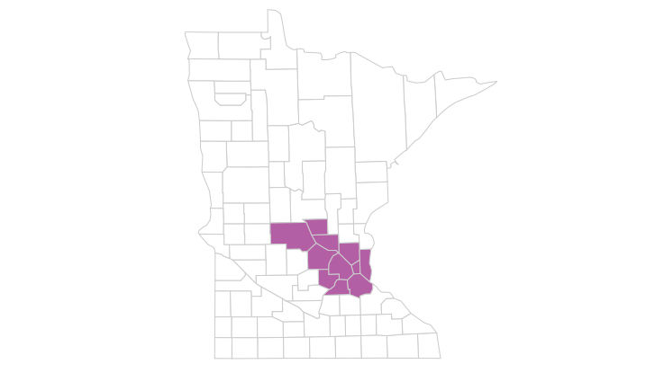 Peak network available in these Minnesota counties: Anoka, Benton, Carver, Dakota, Hennepin, Ramsey, Scott, Sherburne, Stearns, Washington and Wright.