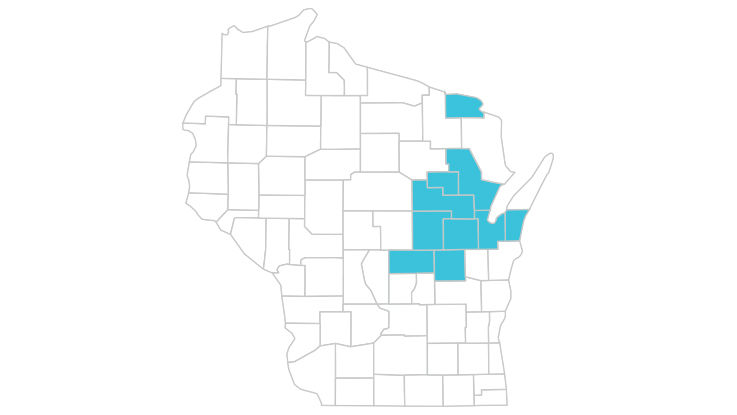 Robin Select network available in these Wisconsin counties: Brown, Florence, Kewaunee, Menominee, Oconto, Outagamie, Shawano, Waupaca, Waushara and Winnebago.