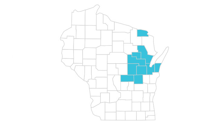 Oak network available in these Wisconsin counties: Brown, Florence, Kewaunee, Menominee, Oconto, Outagamie, Shawano, Waupaca, Waushara and Winnebago.