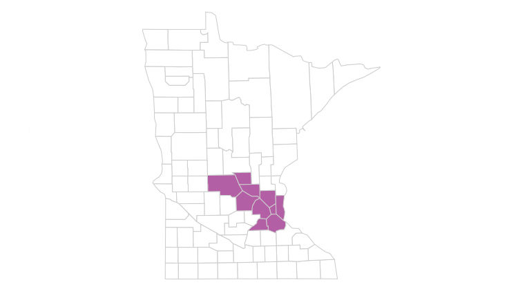 Peak network available in these Minnesota counties: Anoka, Benton, Carver, Dakota, Hennepin, Ramsey, Scott, Sherburne, Stearns, Washington and Wright.