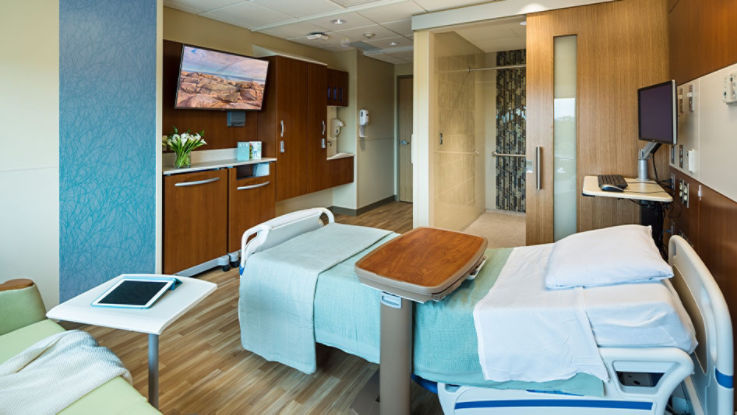 Private patient hospital room