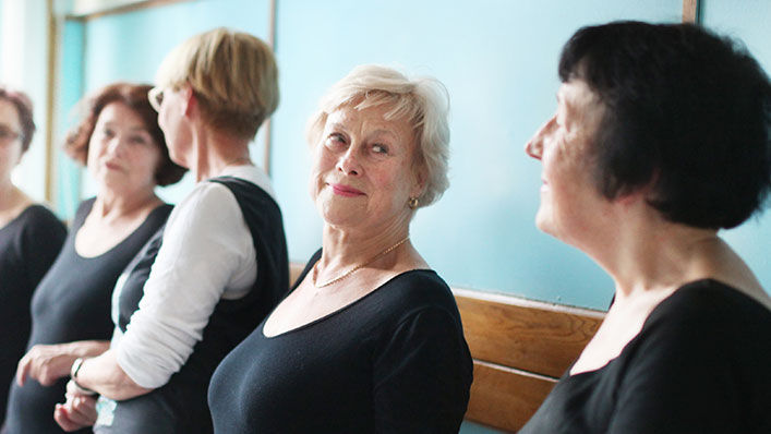 Women taking a dance class