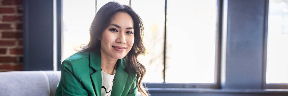 An eating disorder therapist in her office.