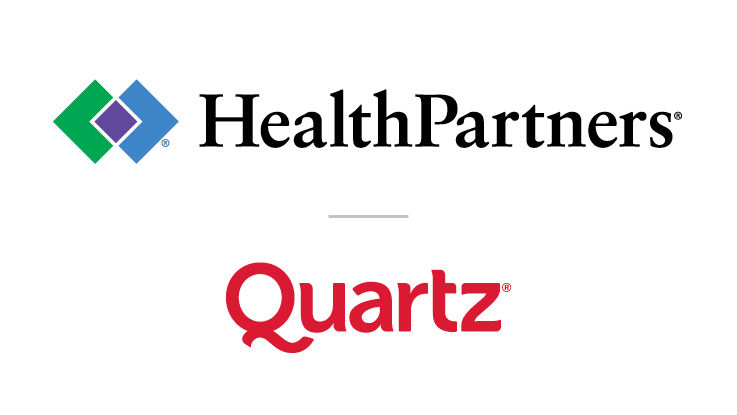 HealthPartners and Quartz logos