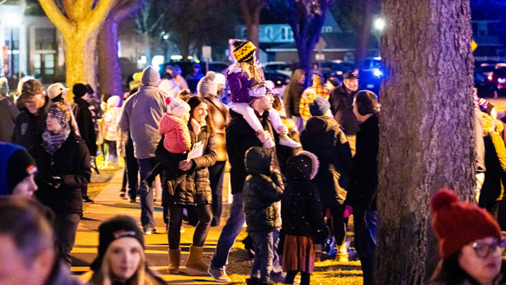 People gathering at the park.