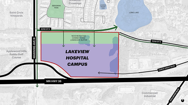 Location of the new Lakeview Hospital campus.